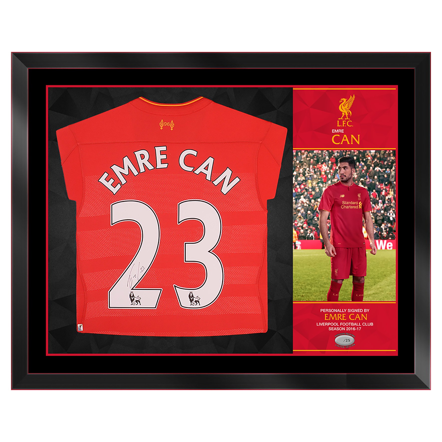 LFC 16/17 Can Signed Framed Shirt