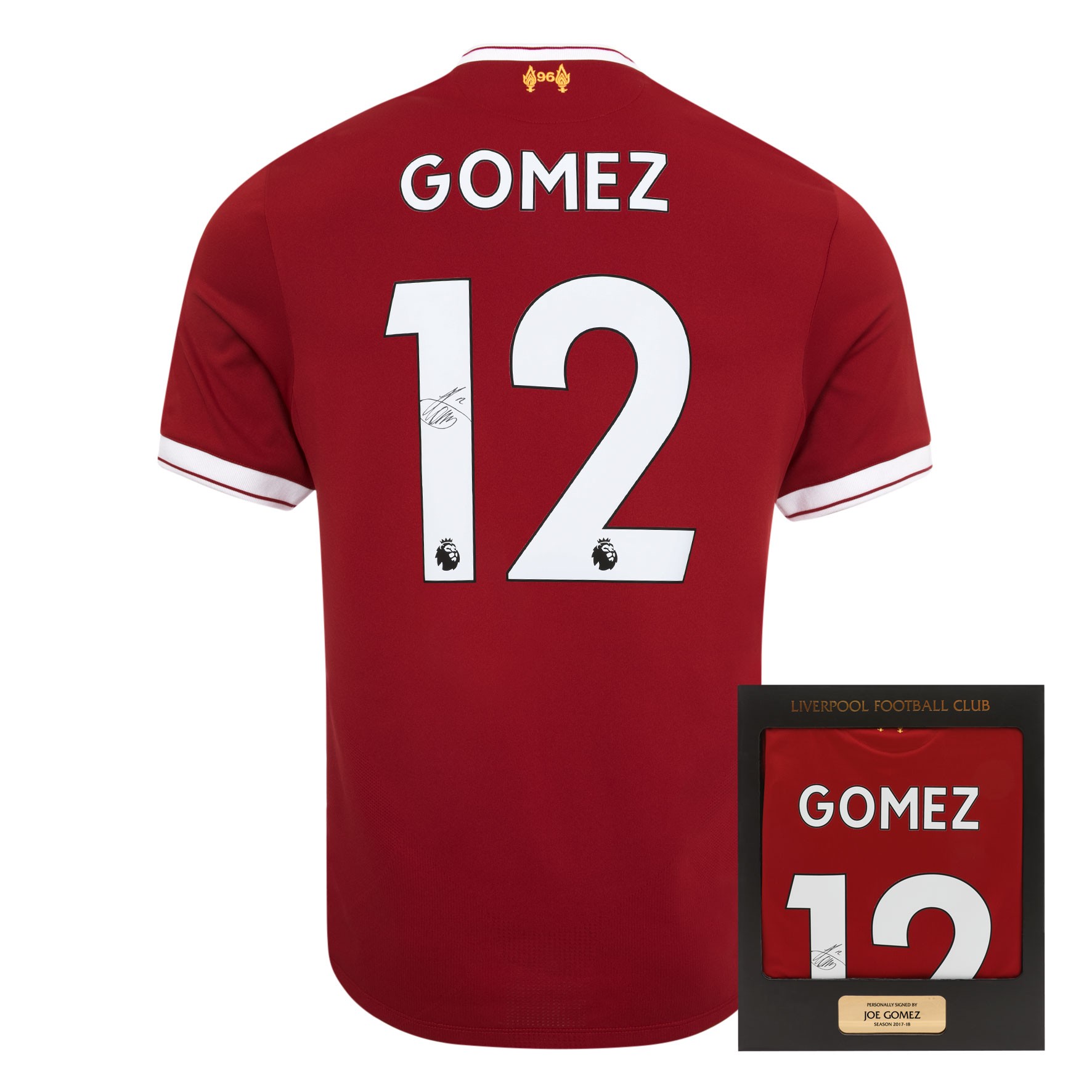 LFC 17/18 Gomez Signed Boxed Shirt