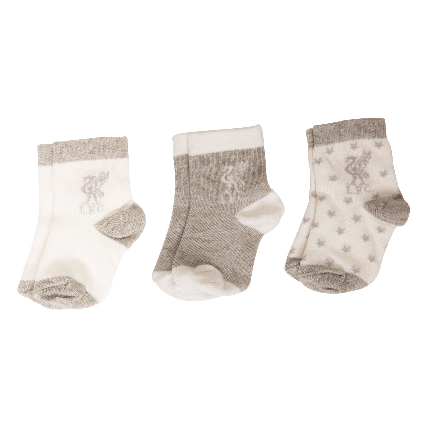 LFC 3 Pack Grey Baby Socks