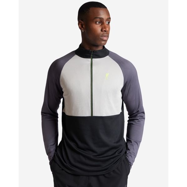 LFC Adults 1/2 Zip Top Black & Grey