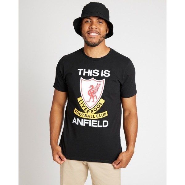 LFC Adults This is Anfield Black Tee