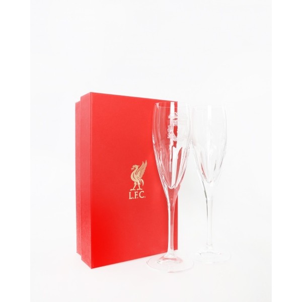 LFC Crystal Champagne Flutes Pair