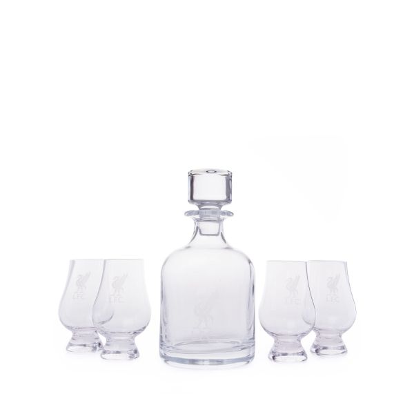 LFC Crystal Decanter And 4 Glasses
