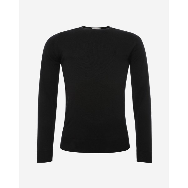 LFC John Smedley Mens Black Crew Neck Pullover
