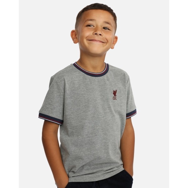 LFC Junior Cuff Tipping Grey Marl Tee
