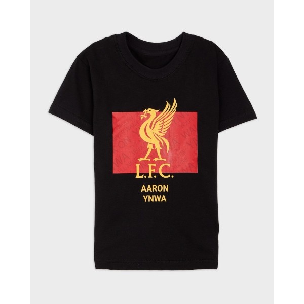 LFC Junior Liverbird Personalised Black Tee