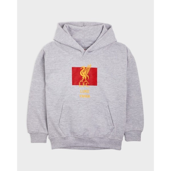 LFC Junior Liverbird Personalised Grey Hoody