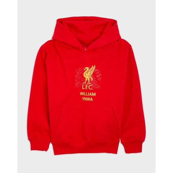 LFC Junior Liverbird Personalised Red Hoody