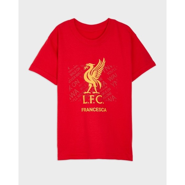 LFC Junior Liverbird Personalised Red Tee