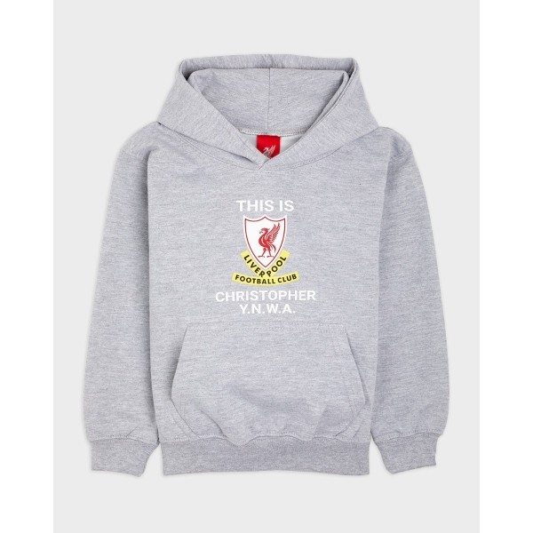 LFC Junior This is Personalised Grey Hoody