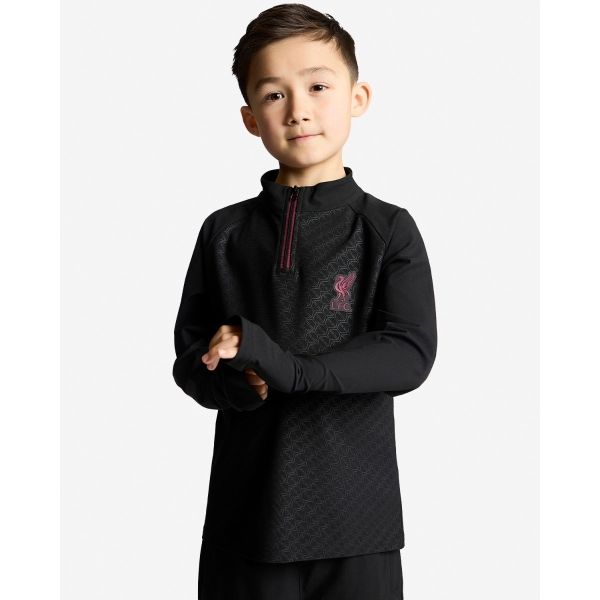 LFC Juniors 1/4 Zip Raglan Top Black