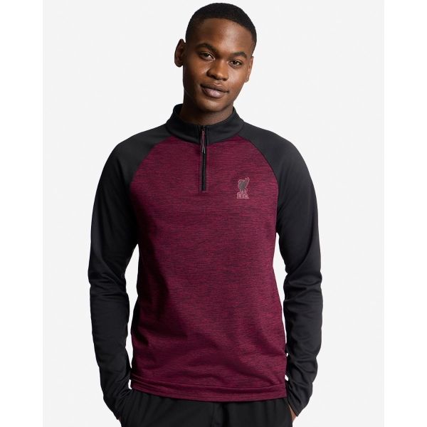 LFC Mens 1/2 Zip Raglan Top Red