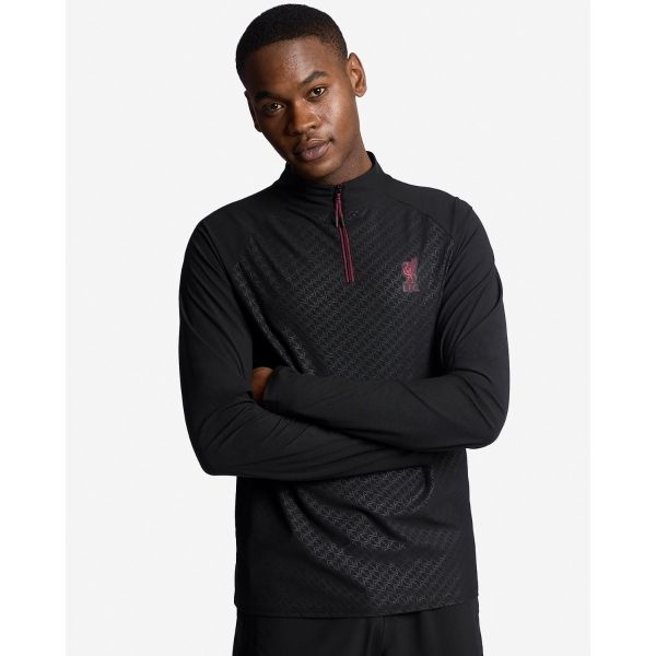 LFC Mens 1/4 Zip Raglan Top Black