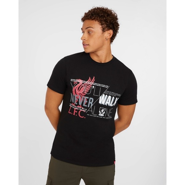 LFC Mens Black YNWA Slash Tee