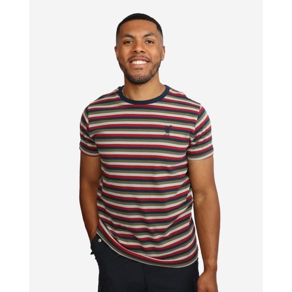 LFC Mens Charcoal Striped Tee