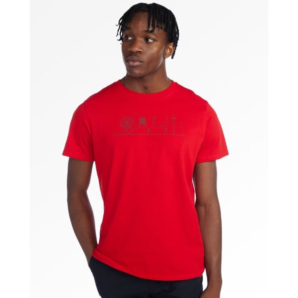 LFC Mens Liverpool Skyline Tee Red