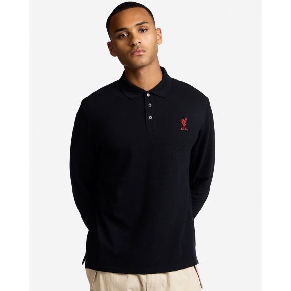 LFC Mens Long Sleeve Polo Black