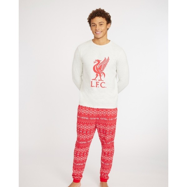 LFC Mens Red Liverbird Family Festive Pyjamas