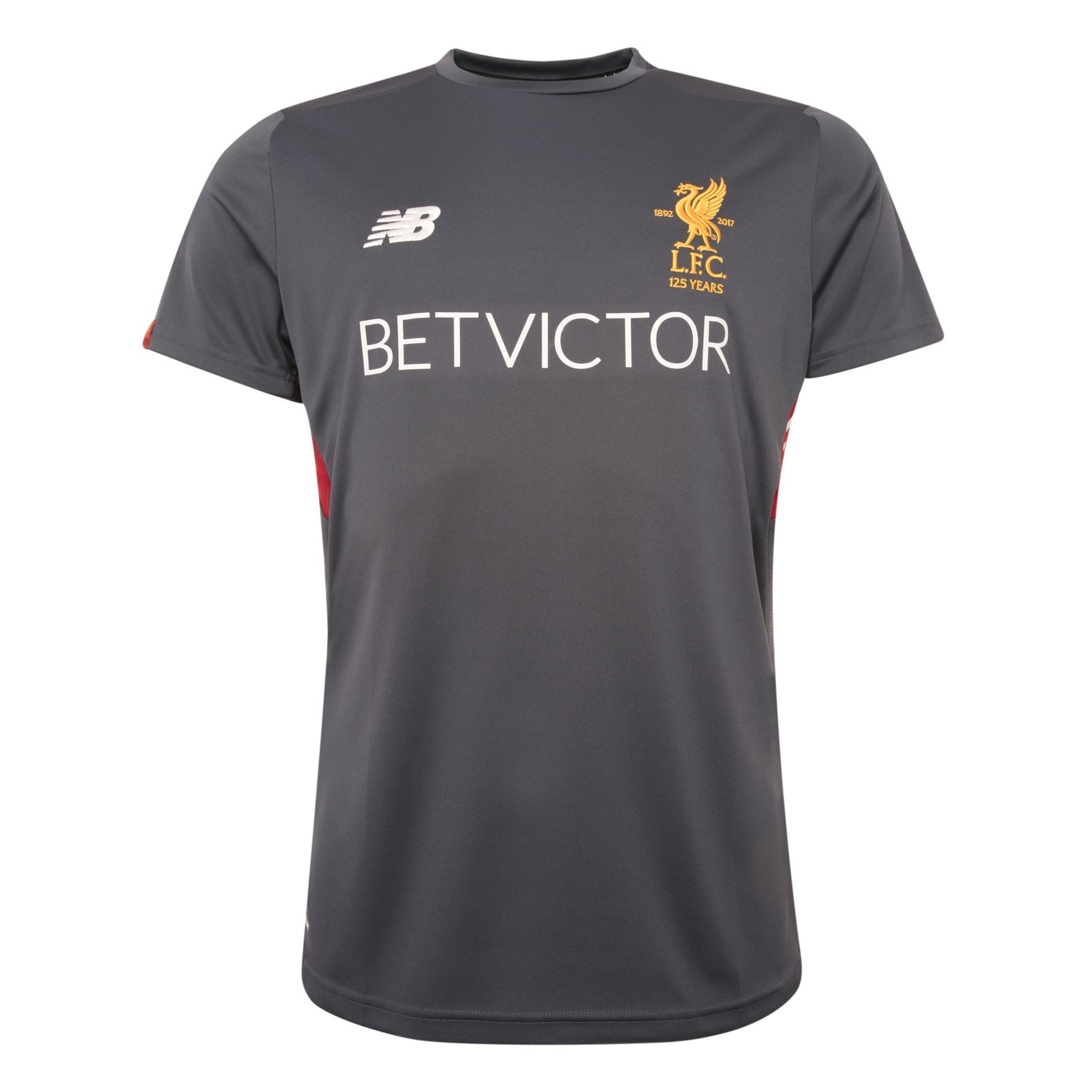 LFC Mens Thunder Grey Training Motion Short Sleeve Jersey 17/18