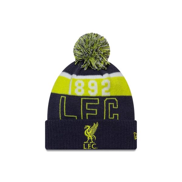 LFC NEW ERA SPORT CUFF 1892 Beanie POM POM Navy & Lime Green
