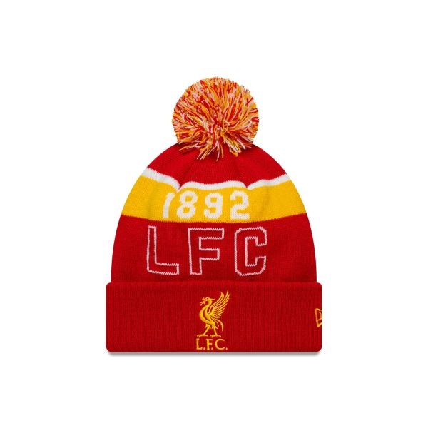 LFC New Era SPORT CUFF 1892 POM POM Beanie Red & Yellow