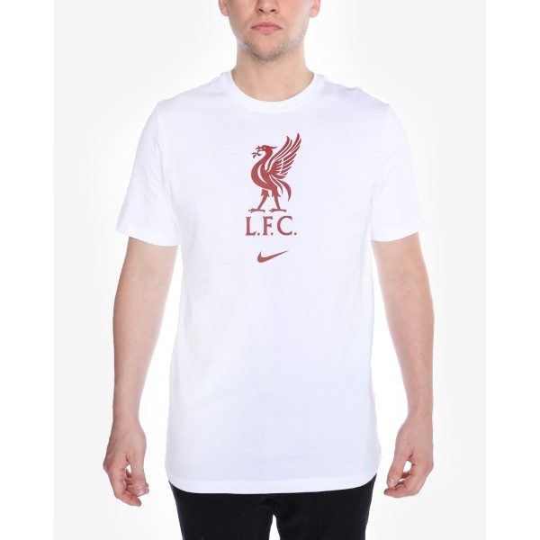 LFC Nike Mens White Crest Short Sleeve Tee 22/23