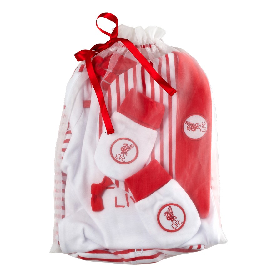 LFC Red and White 4 Piece Baby Gift Set