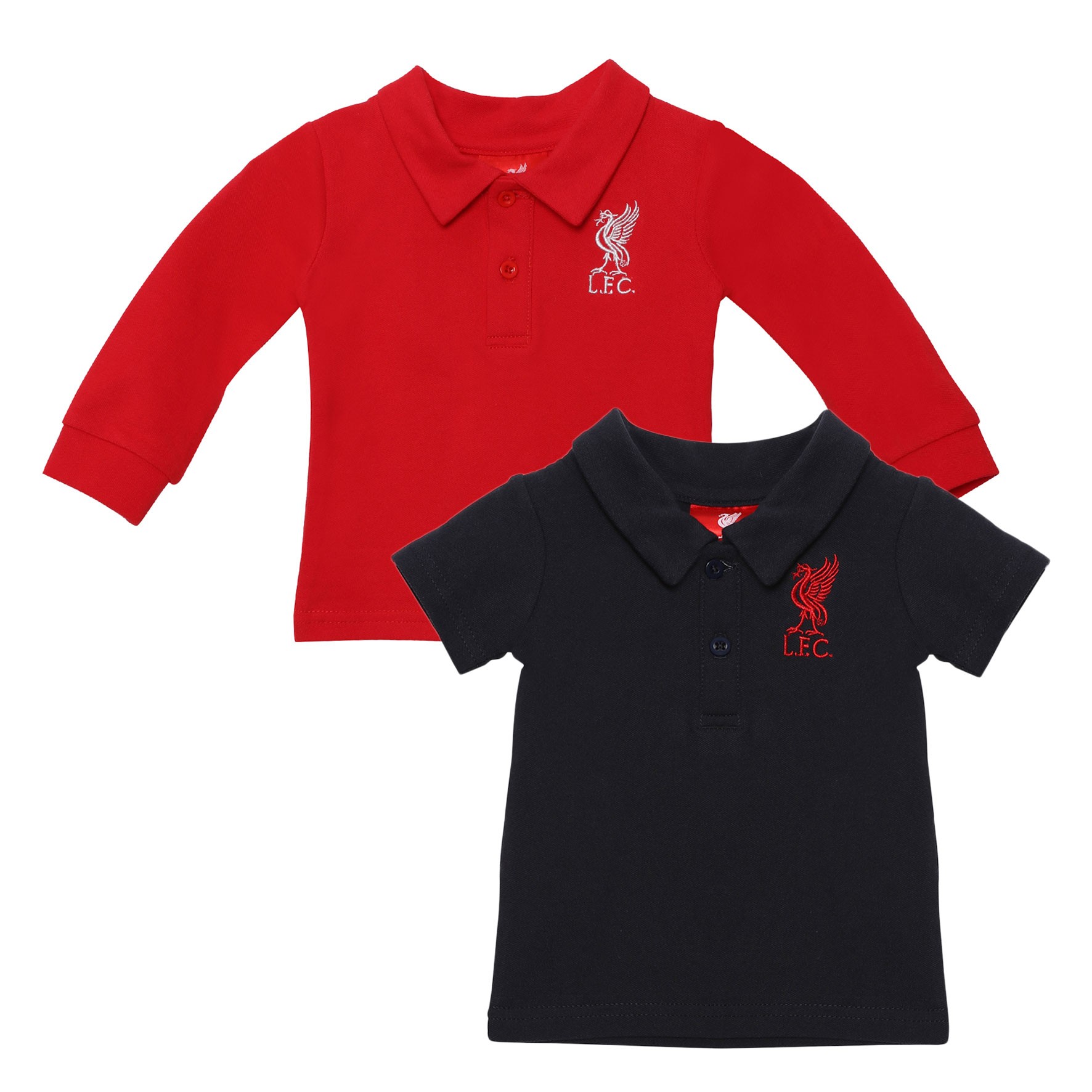 LFC Two Pack Red and Navy Baby Polo Shirts