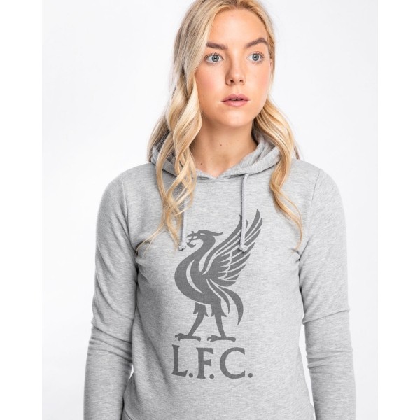 LFC Womens Liverbird Grey Marl Hoody