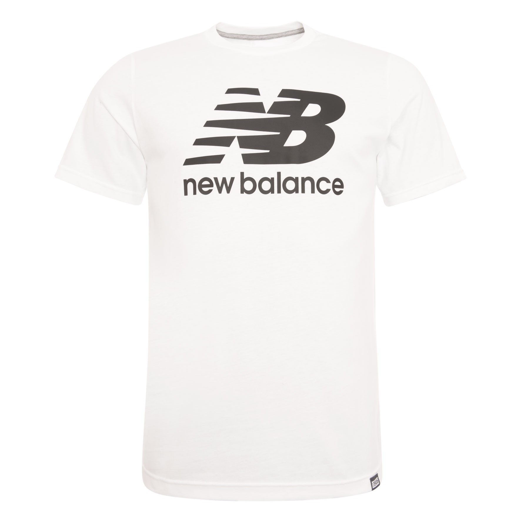 New Balance Mens White Classic SS Logo Tee