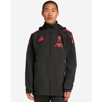 LFC adidas Mens 25/26 Domestic All Weather Jacket Black