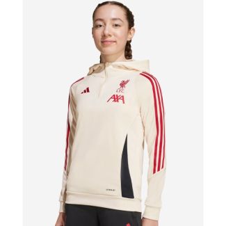 LFC adidas Youth 25/26 Domestic Training Hoodie White