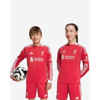 LFC adidas Youth 25/26 Home Long Sleeve Jersey