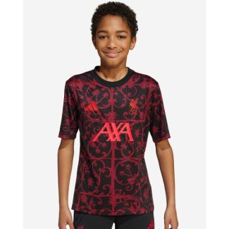 LFC adidas Youth 25/26 Short Sleeve Pre-Match Shirt Black