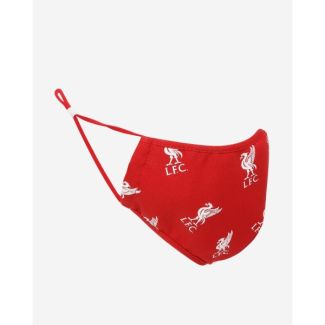 LFC Adults Liverbird Print Red Face Cover