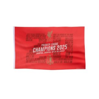 LFC EPL Champions 24/25 Flag Red