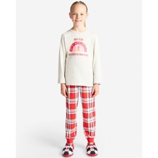 LFC Juniors Girls Long Pyjama Set Ecru