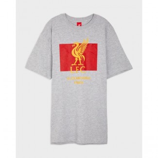 LFC Liverbird Personalised Grey Tee
