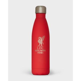 LFC Liverbird Personalised Red Stainless Steel Water Bottle