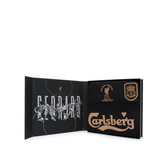 LFC Signed Gerrard Istanbul Boxed Shirt Black & Gold